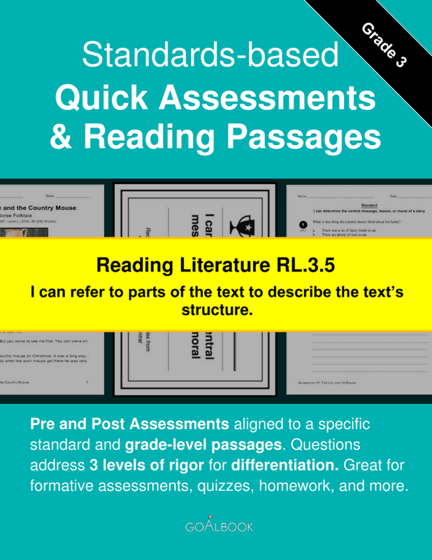 RL.3.5 Text Structure and Development | Reading: Literature | 3rd Grade